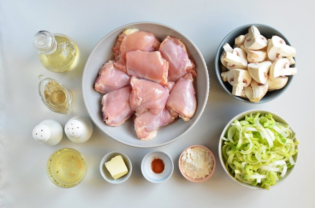 Braised Chicken Thighs with Mushrooms and Leeks Recipe Cook.me Recipes