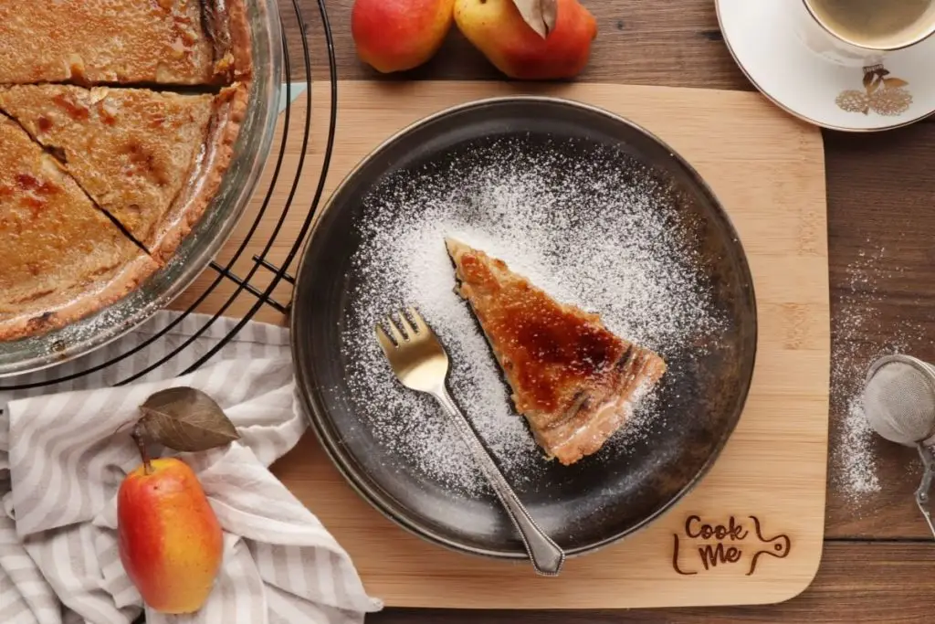 Bruleed Coffee and Pear Tart