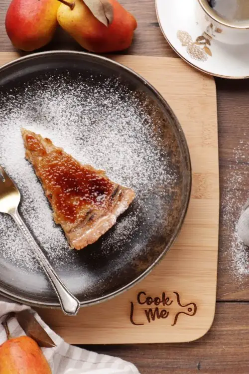 Bruleed Coffee and Pear Tart