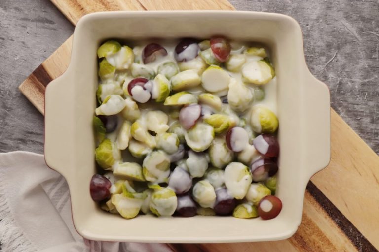 Step 5 - Brussels Sprouts and Grapes au Gratin