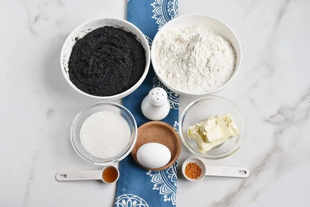 Ingredients for Buttery Hamantaschen