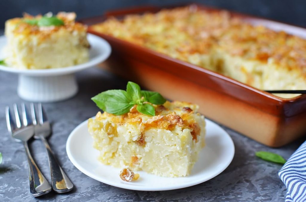 How to serve Cottage Cheese Noodle Kugel