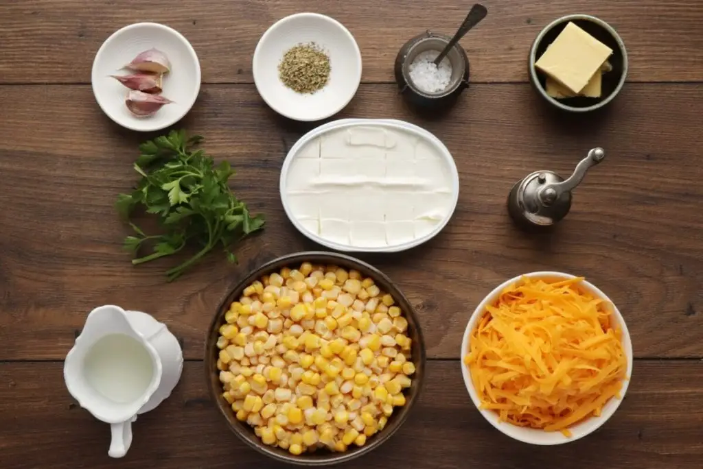 Ingredients for Easy Creamed Corn