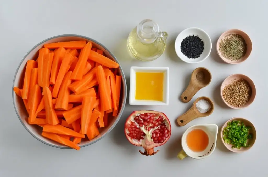 Ingredients for Honey Maple Roasted Carrots