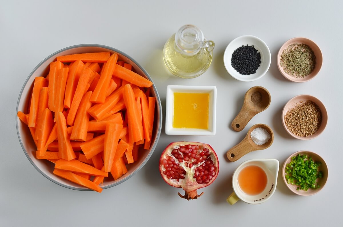 Ingridiens for Honey Maple Roasted Carrots