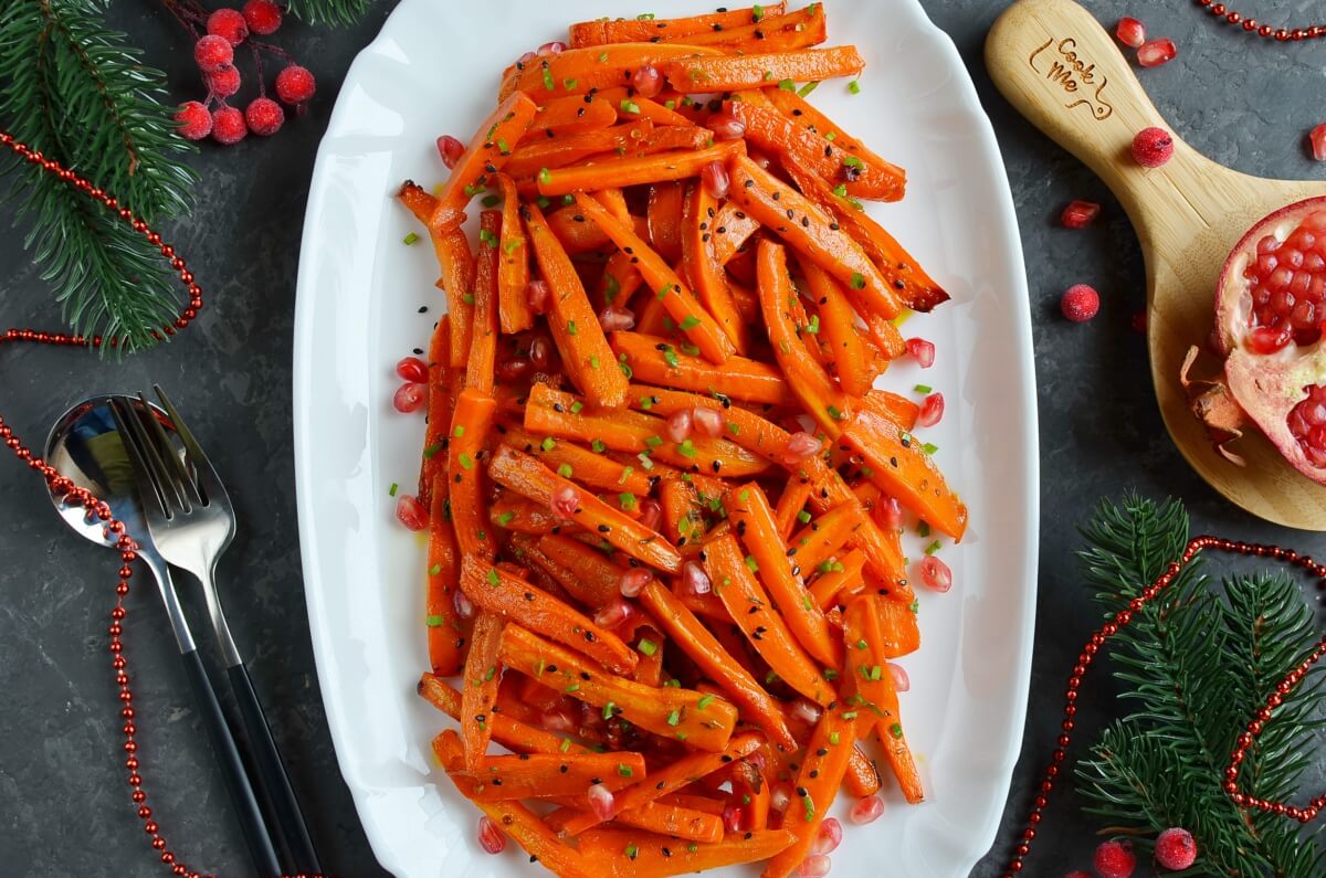 Honey Maple Roasted Carrots