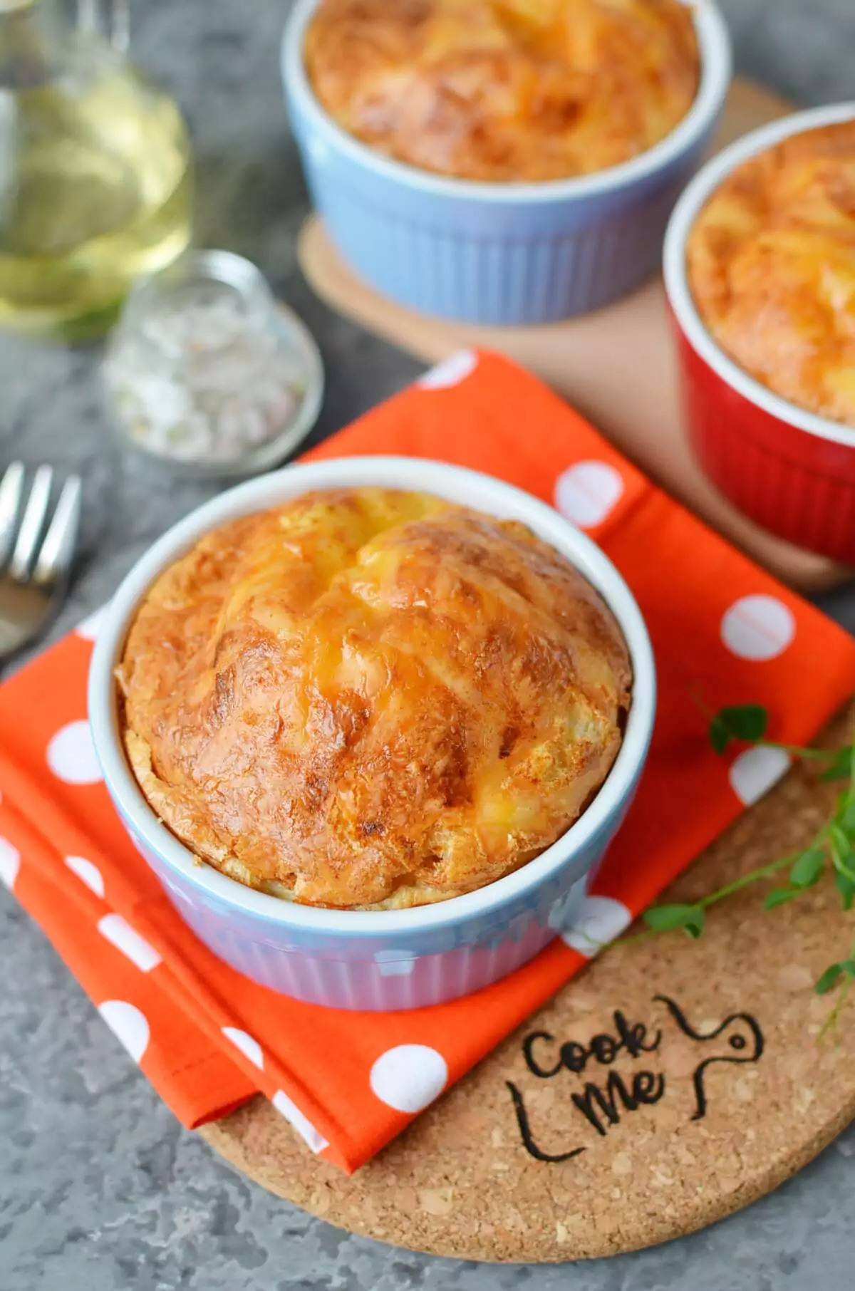 Leek, Potato & Cheese Souffle