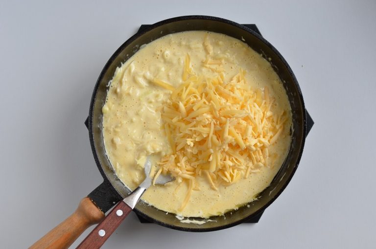 Step 4 - Leek, Potato & Cheese Souffle