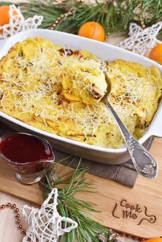 Loaded Mashed Potato Casserole with Bacon