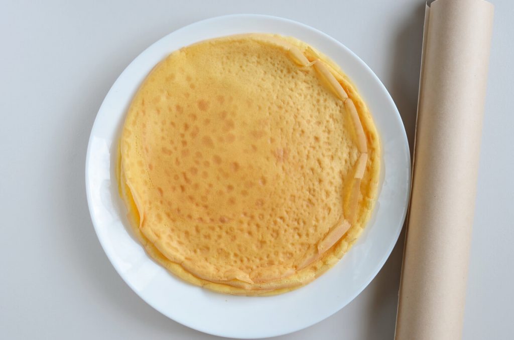 Mushroom Ham and Goat’s Cheese Pancakes recipe - step 6