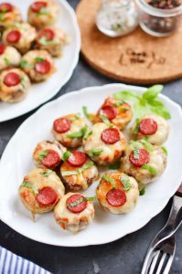 Pizza-Stuffed Mushrooms