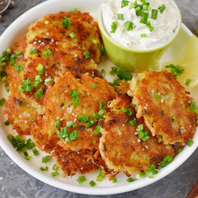 Potato Latkes with Caramelized Onion Sour Cream Recipe - Cook.me Recipes