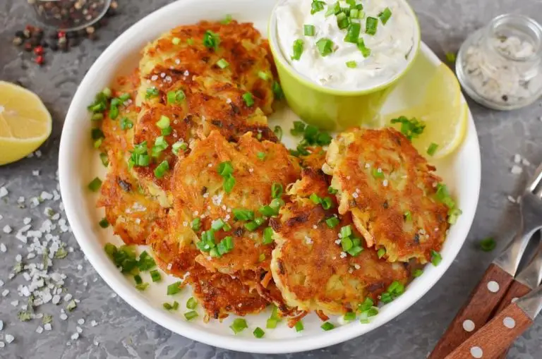 Step 11 - Potato Latkes with Caramelized Onion Sour Cream