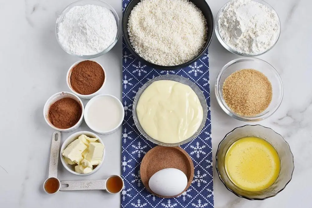 Ingredients for Queen Anne Squares
