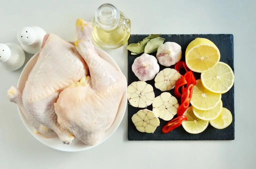 Ingredients for Roast Chicken Legs with Lots of Garlic