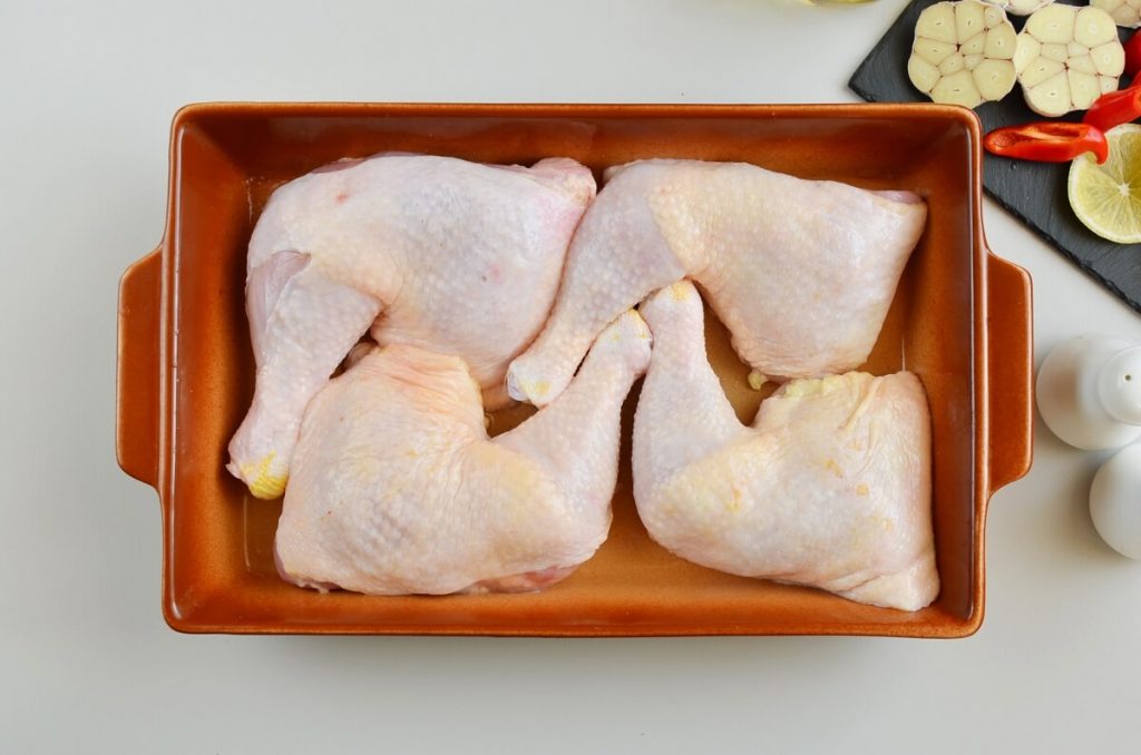 Roast Chicken Legs with Lots of Garlic recipe - step 2