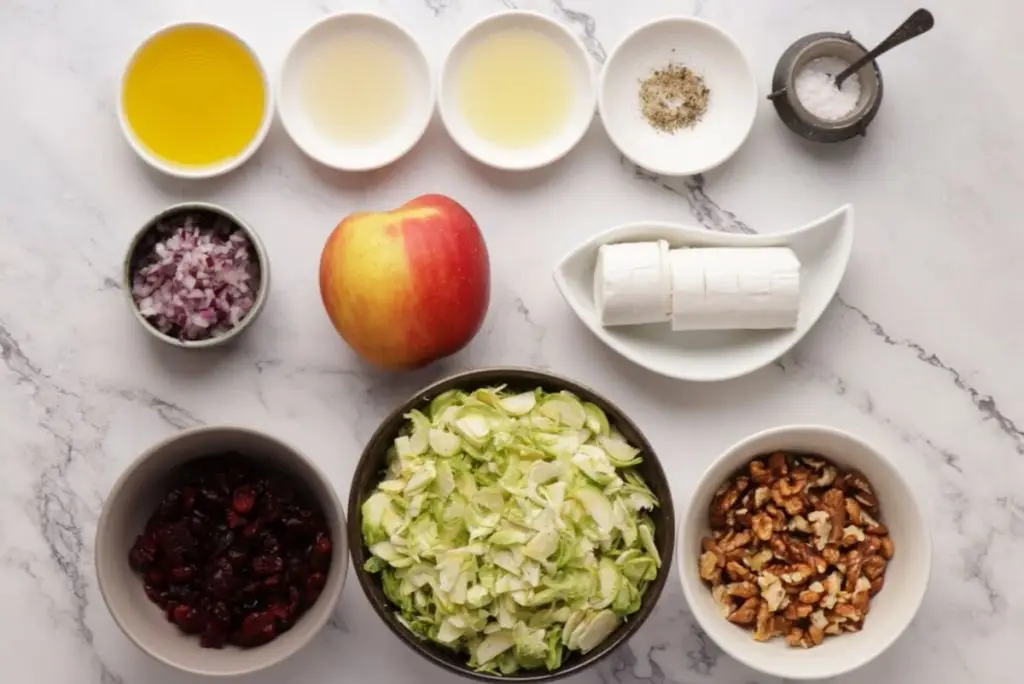 Ingredients for Shaved Brussels Sprout Salad