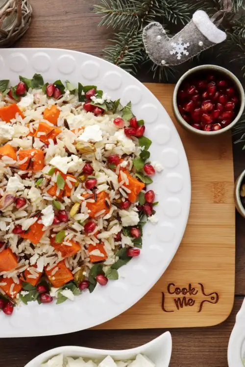 Warm Christmas Rice Salad