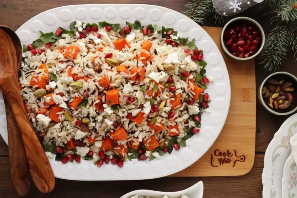 Warm Christmas Rice Salad