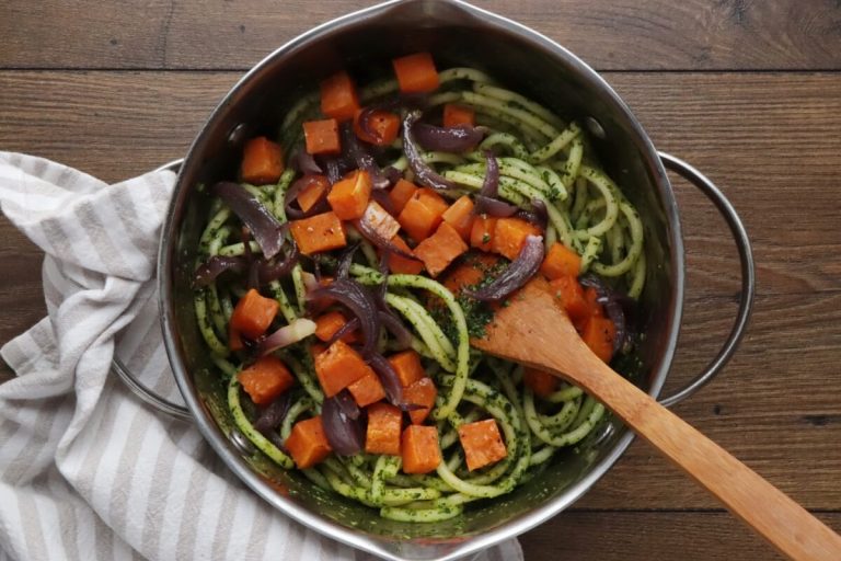 Step 7 - Bucatini with Winter Pesto and Sweet Potatoes