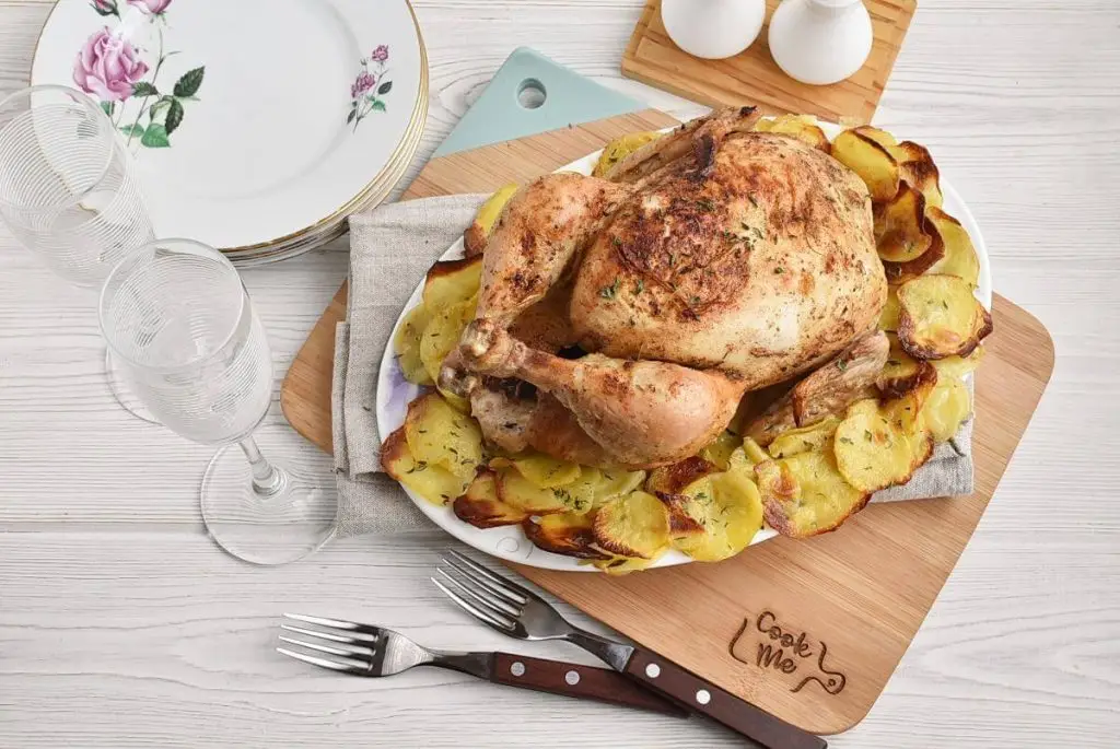 Cast-Iron Roast Chicken with Crispy Potatoes