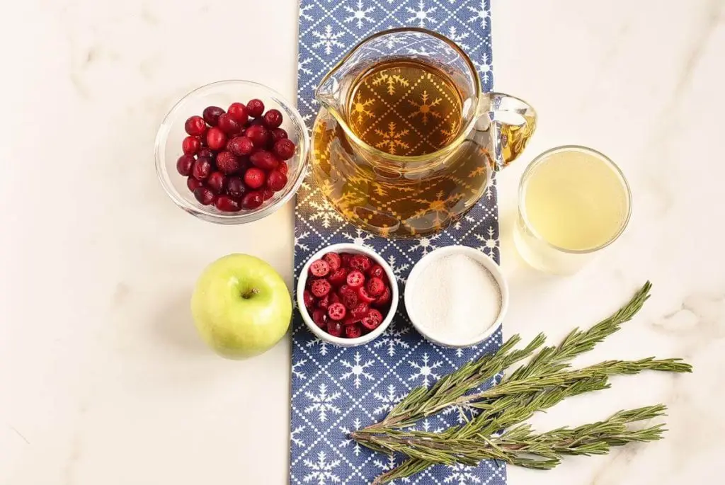 Ingredients for White Christmas Sangria