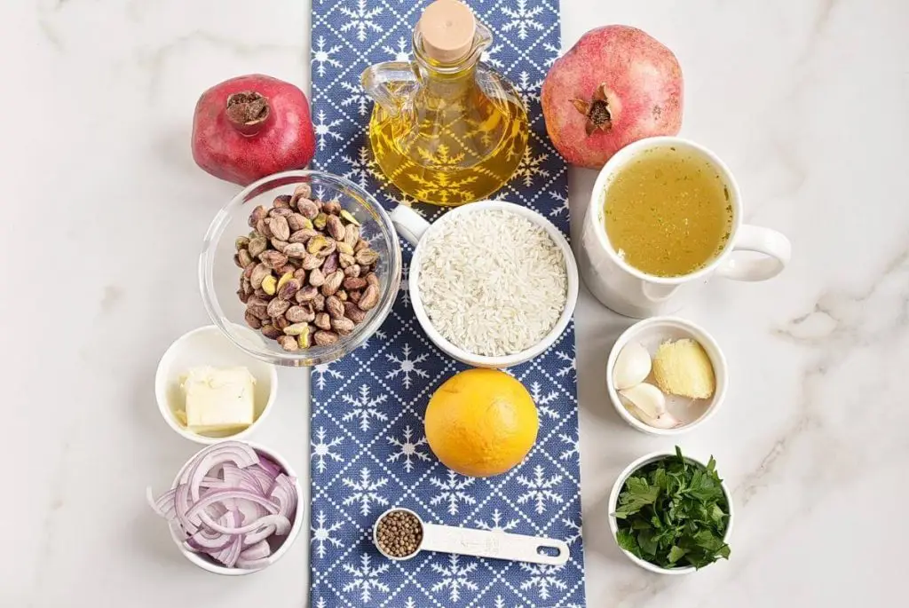Ingredients for Christmas Pilaff