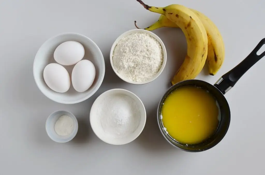 Ingredients for Easy Banana Cake