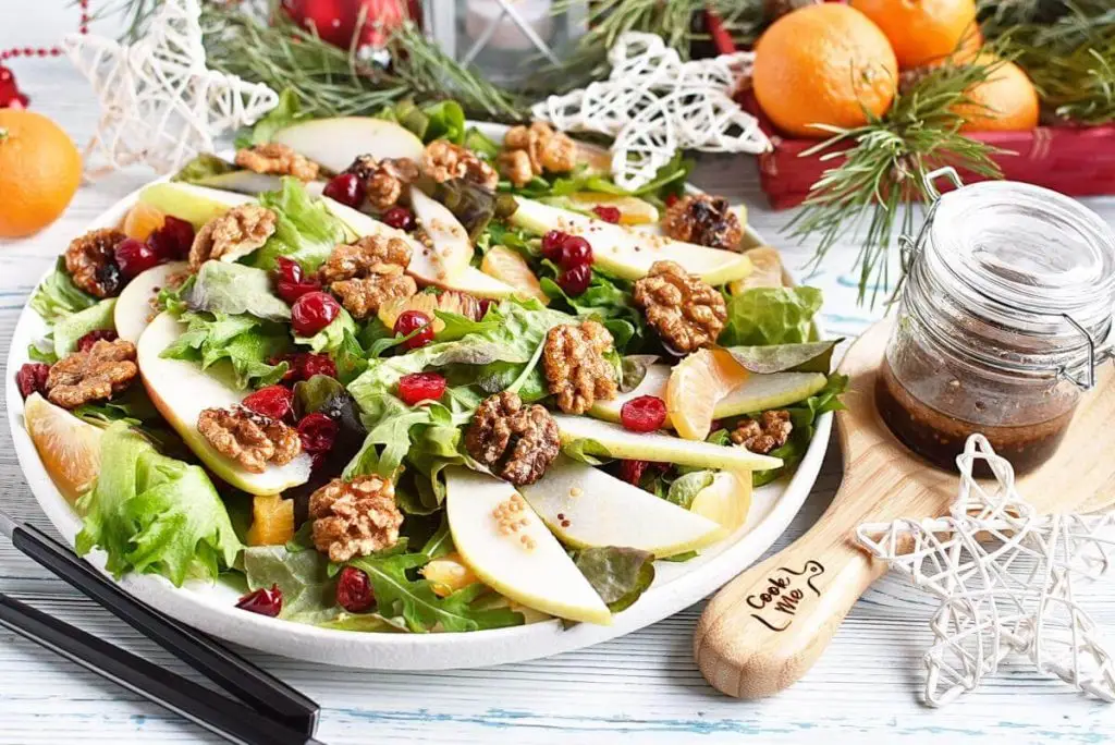 Easy Christmas Salad with Candied Walnuts