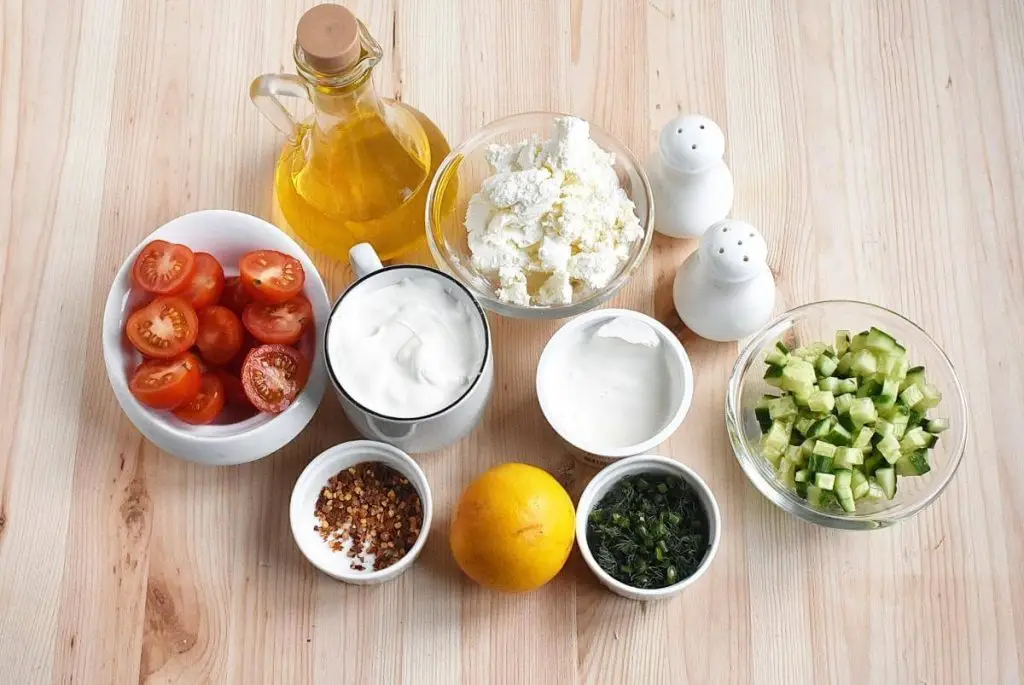 Ingredients for Greek Feta Dip