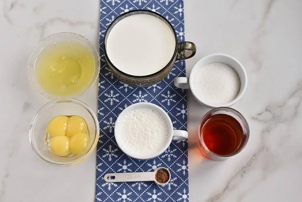 Ingredients for Homemade Eggnog