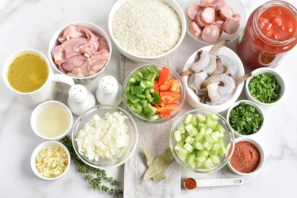Ingredients for Instant Pot Jambalaya