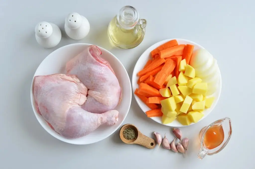 Ingredients for Maple Roasted Chicken Quarters