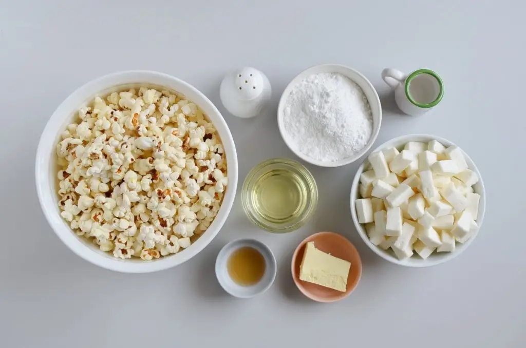 Ingredients for Marshmallow Popcorn Balls
