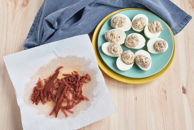 Step 5 - Muffuletta Deviled Eggs