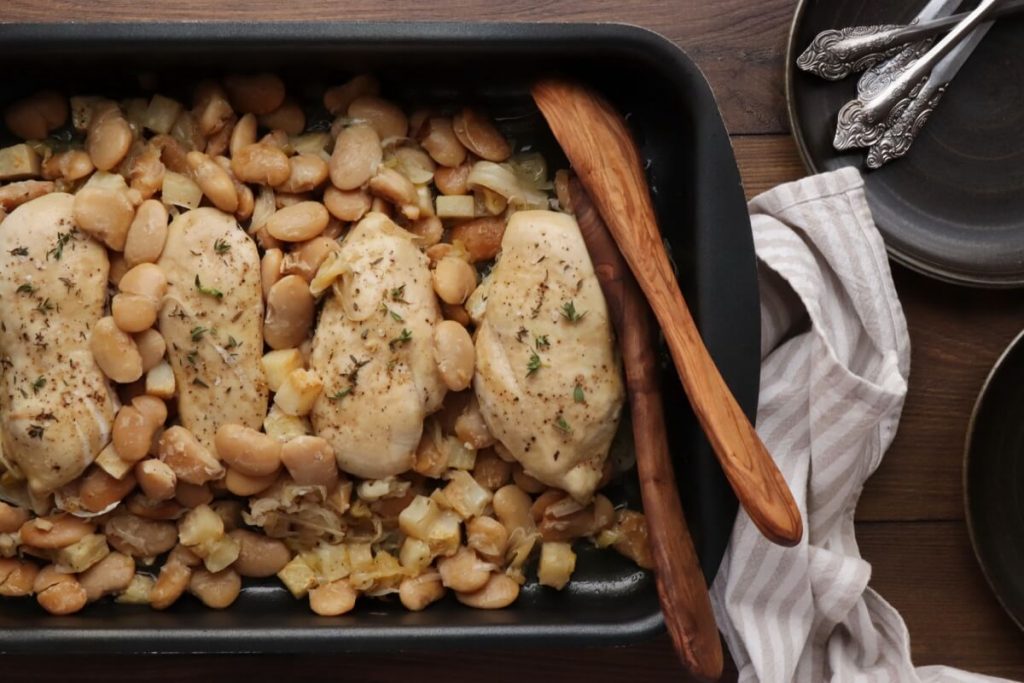 How to serve One-Pot Chicken, Leek and Beans