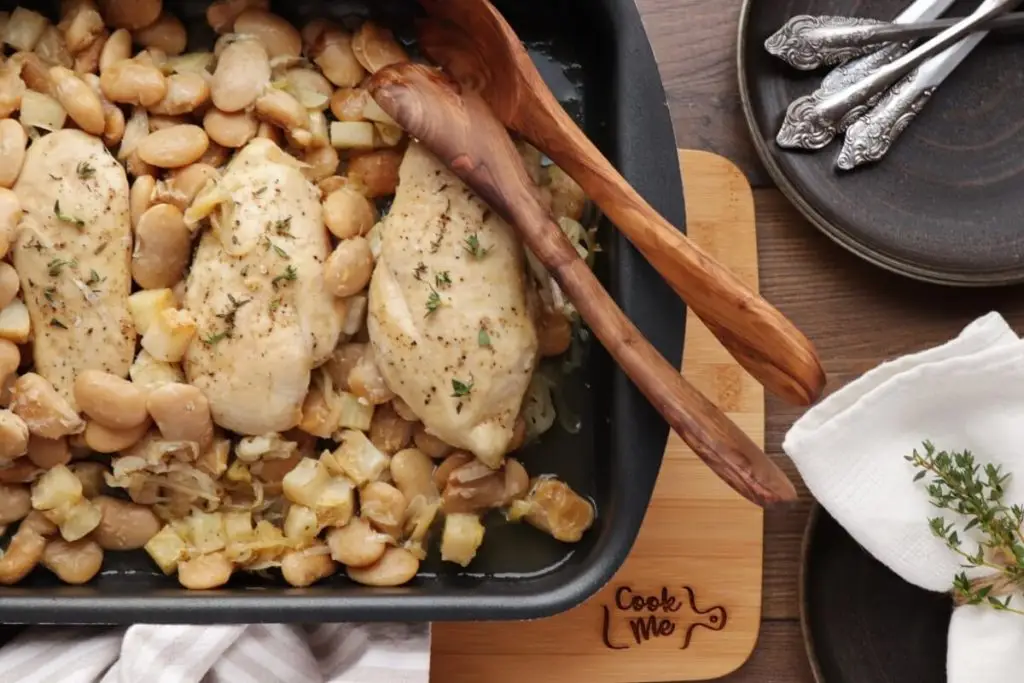One-Pot Chicken, Leek and Beans