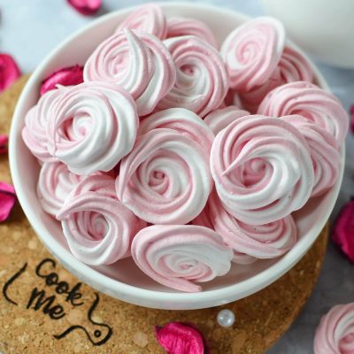 Rose Meringue Cookie Recipe-How To Make Rose Meringue Cookie-Delicious Rose Meringue Cookie