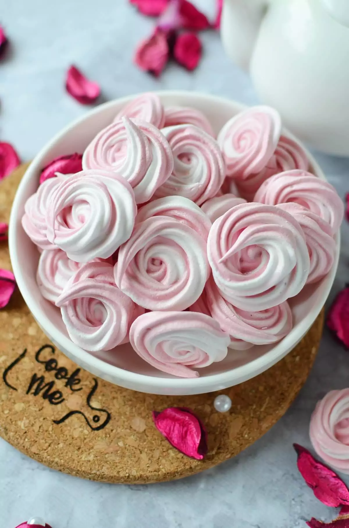 Rose Meringue Cookies