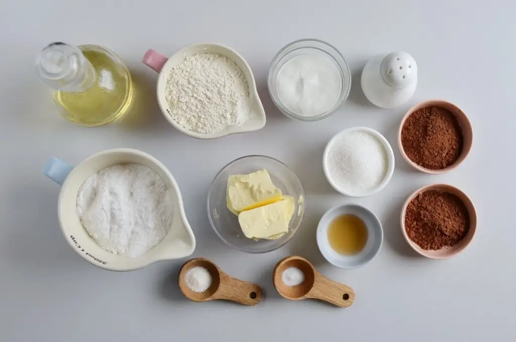 Ingredients for Small Batch Chocolate Cupcakes for Two