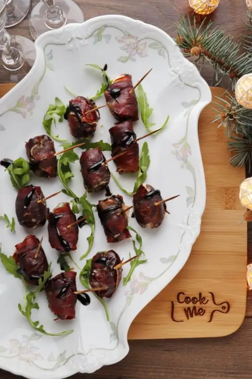 Stilton Stuffed Dates Wrapped in Pancetta