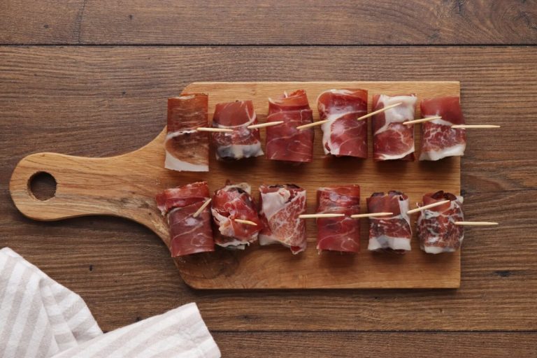 Step 4 - Stilton Stuffed Dates Wrapped in Pancetta