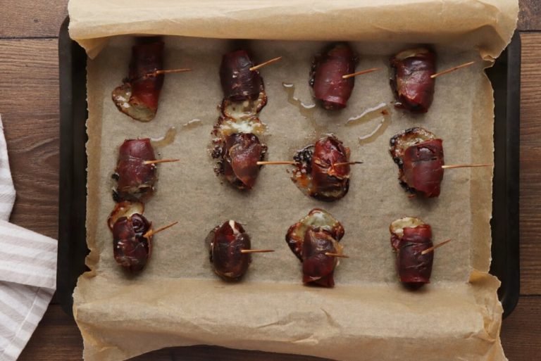Step 5 - Stilton Stuffed Dates Wrapped in Pancetta