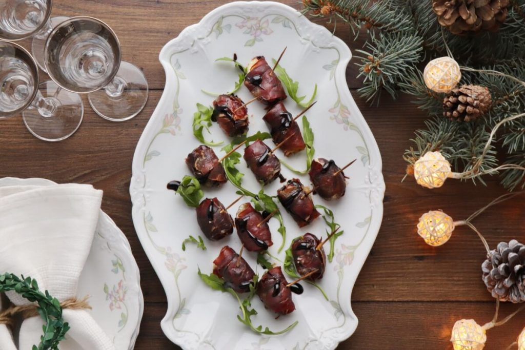 How to serve Stilton Stuffed Dates Wrapped in Pancetta