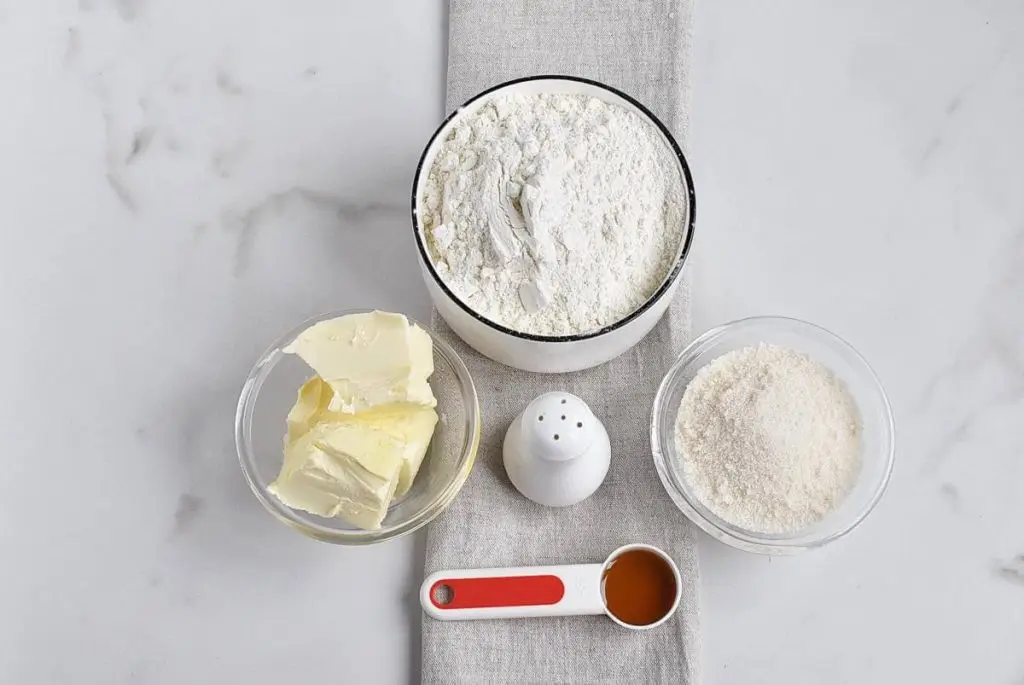 Ingredients for Sugar Free Shortbread Cookies