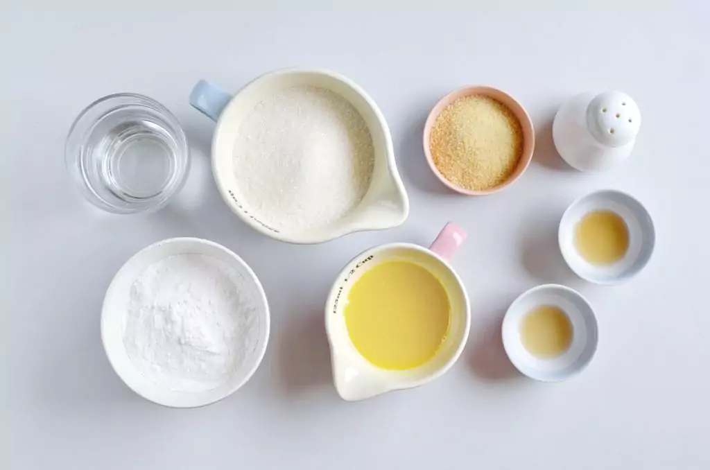 Ingredients for Vanilla Mint Marshmallows