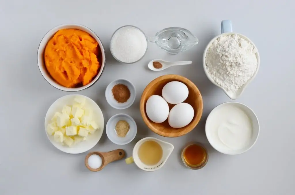 Ingredients for Bourbon Pumpkin Pie