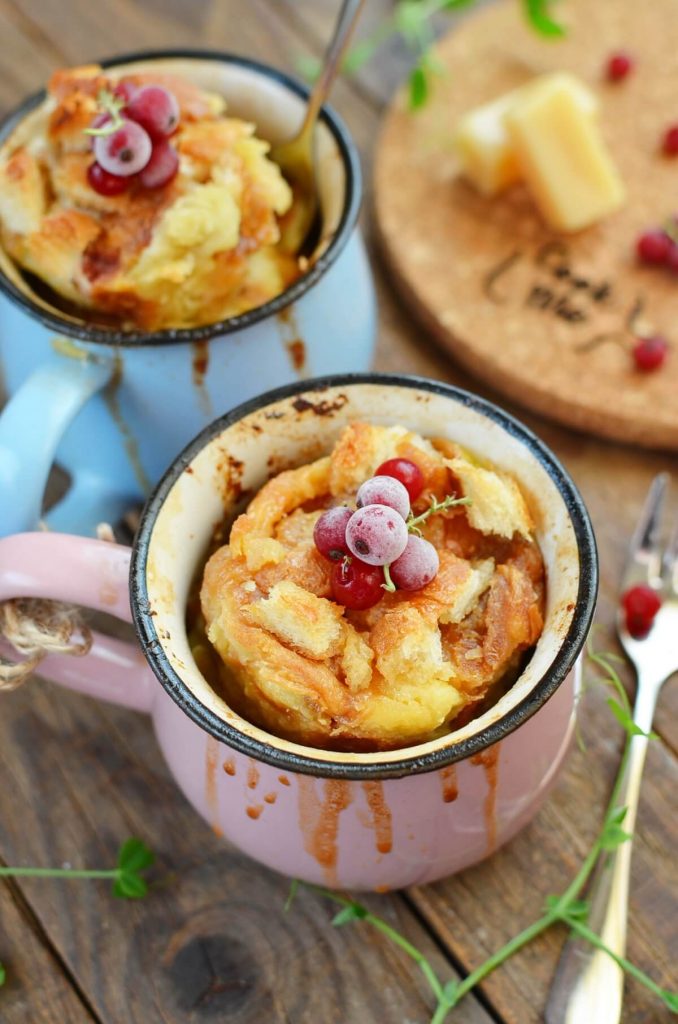 Caramel Bread Pudding for Two