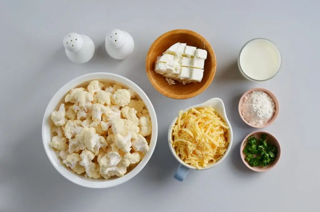 Ingredients for Cauliflower Mac & Cheese