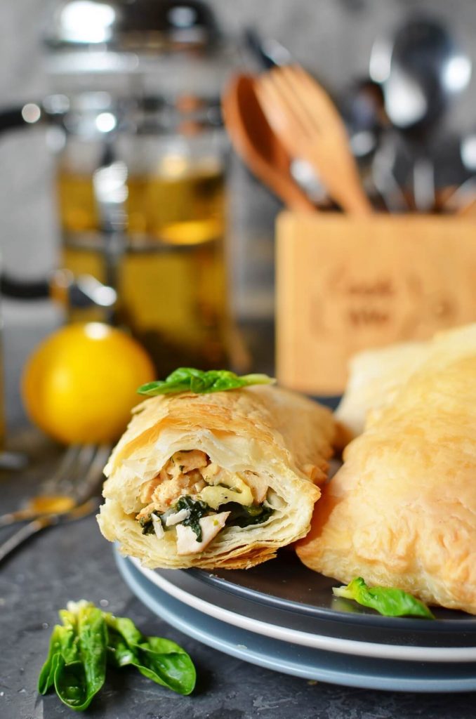 Chicken and Spinach in Puff Pastry